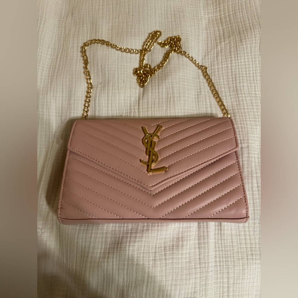 YY - Y S L you’re so lovely pink envelope chain purse. New.